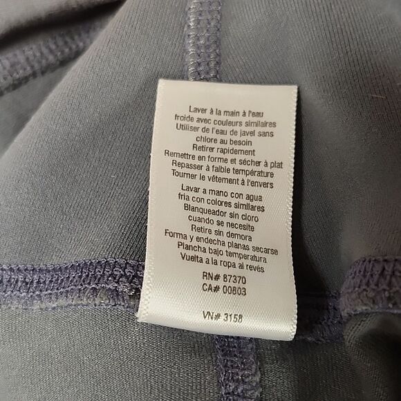 ALO Yoga Leggings High Waist Ribbed Mesh Ankle Length Sz XSmall Gray #3158 - Picture 8 of 9